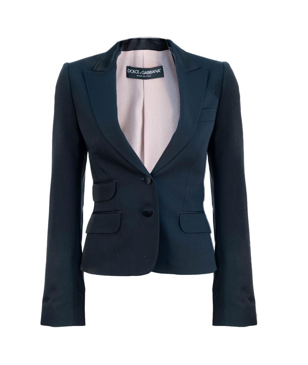 DOLCE&GABBANA Черный хлопковый жакет/пиджак, фото 6