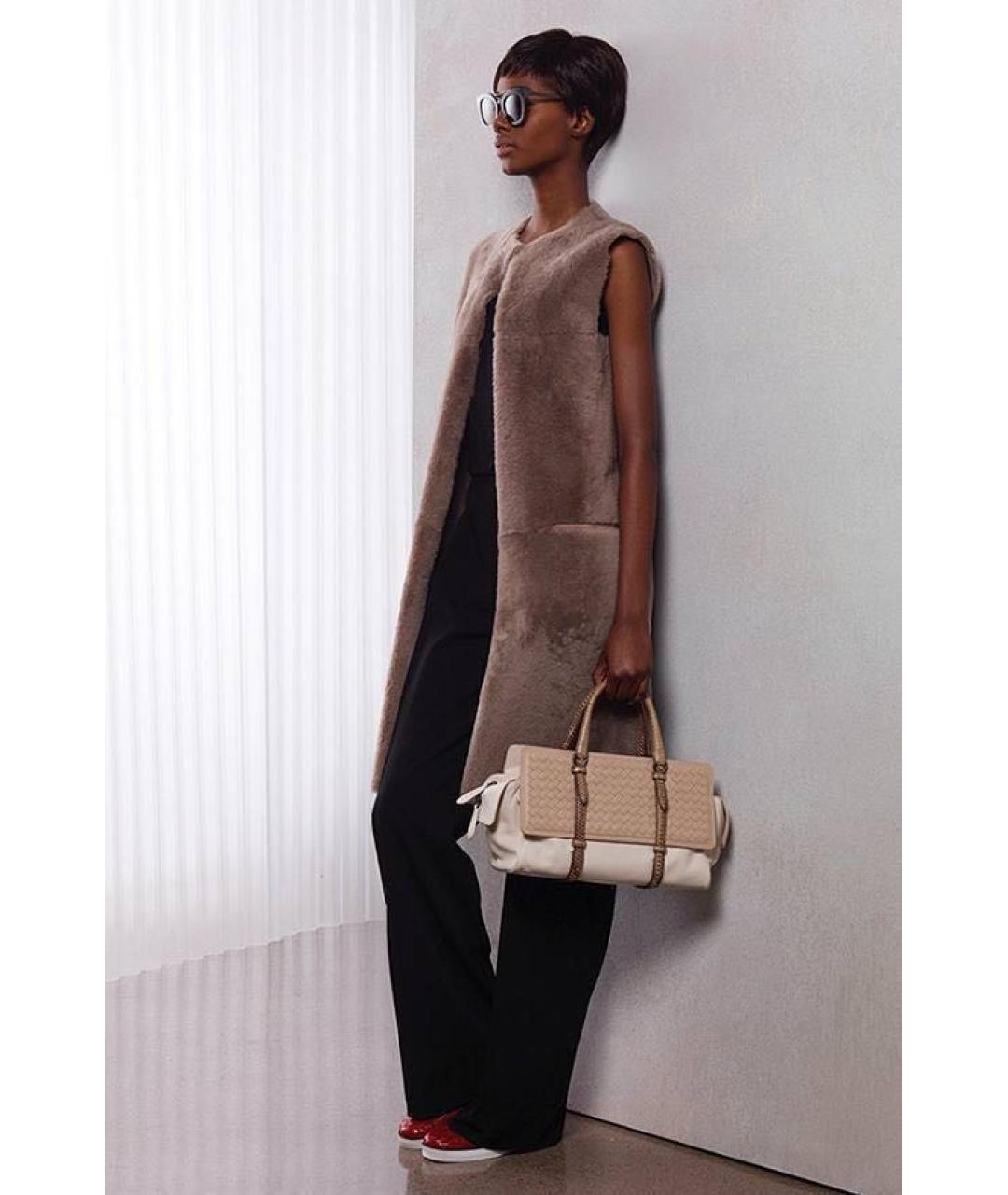 BOTTEGA VENETA Серый меховой жилет, фото 4