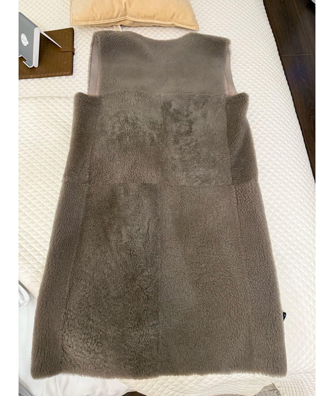 BOTTEGA VENETA Серый меховой жилет, фото 3