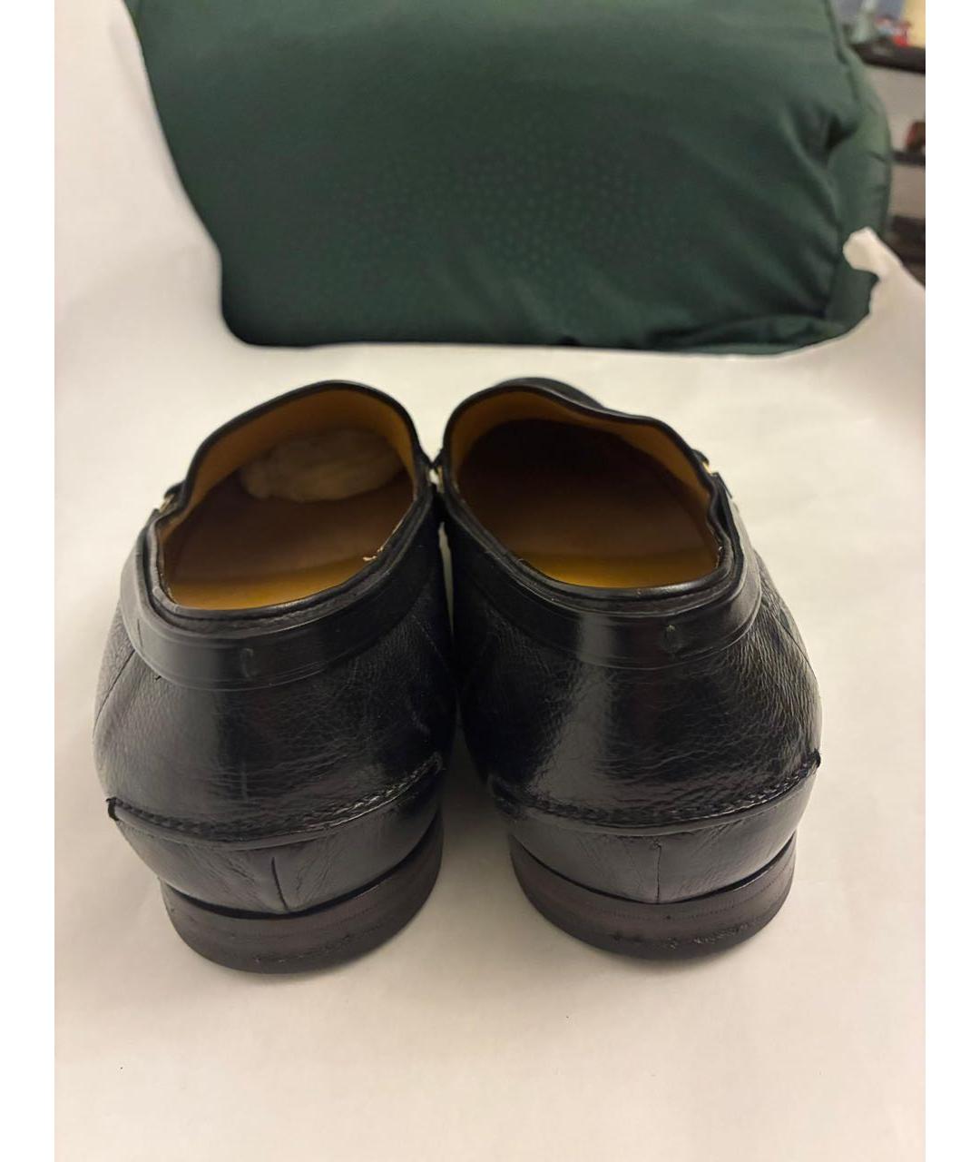 GUCCI Черные кожаные лоферы, фото 5