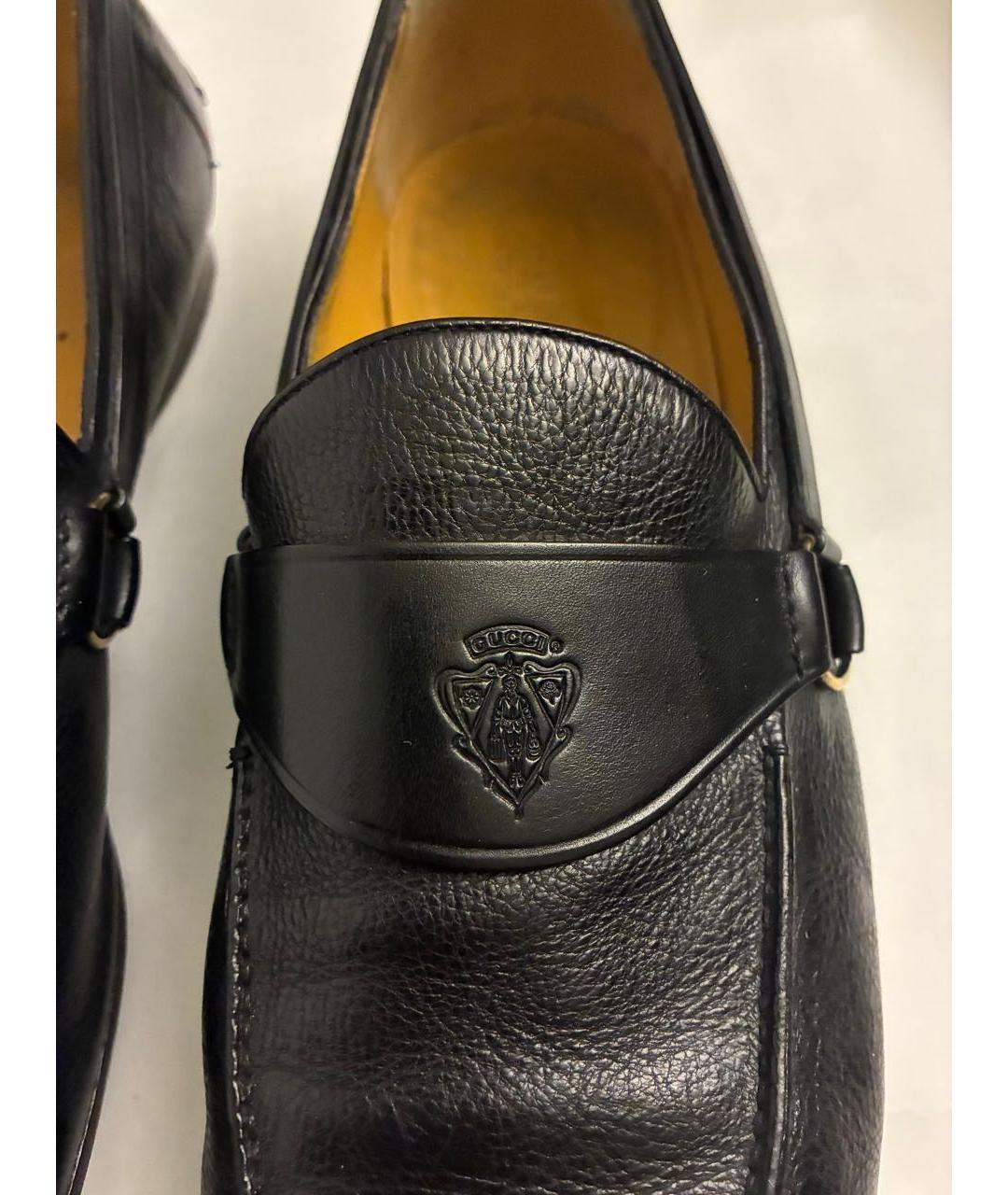 GUCCI Черные кожаные лоферы, фото 7