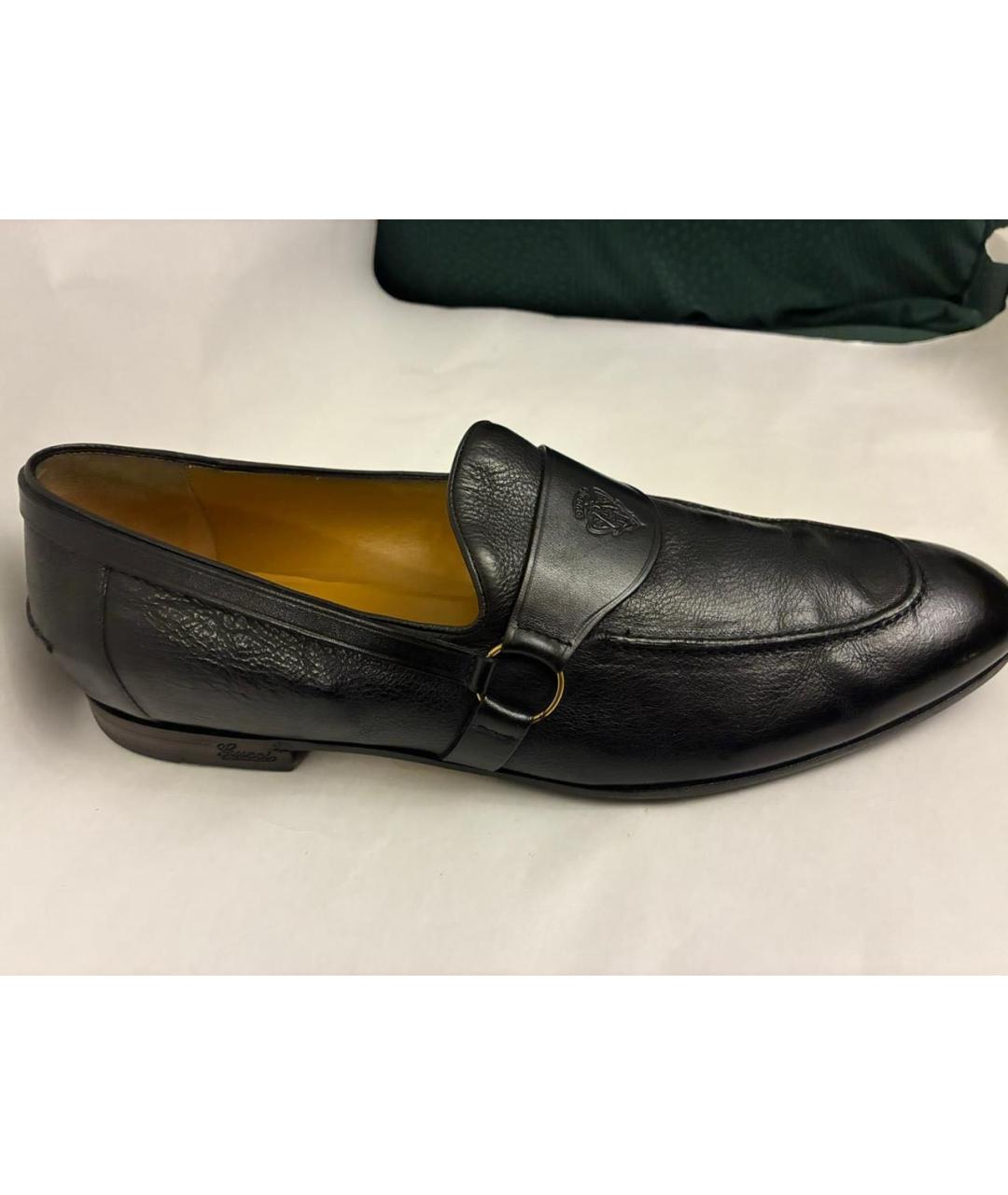 GUCCI Черные кожаные лоферы, фото 9