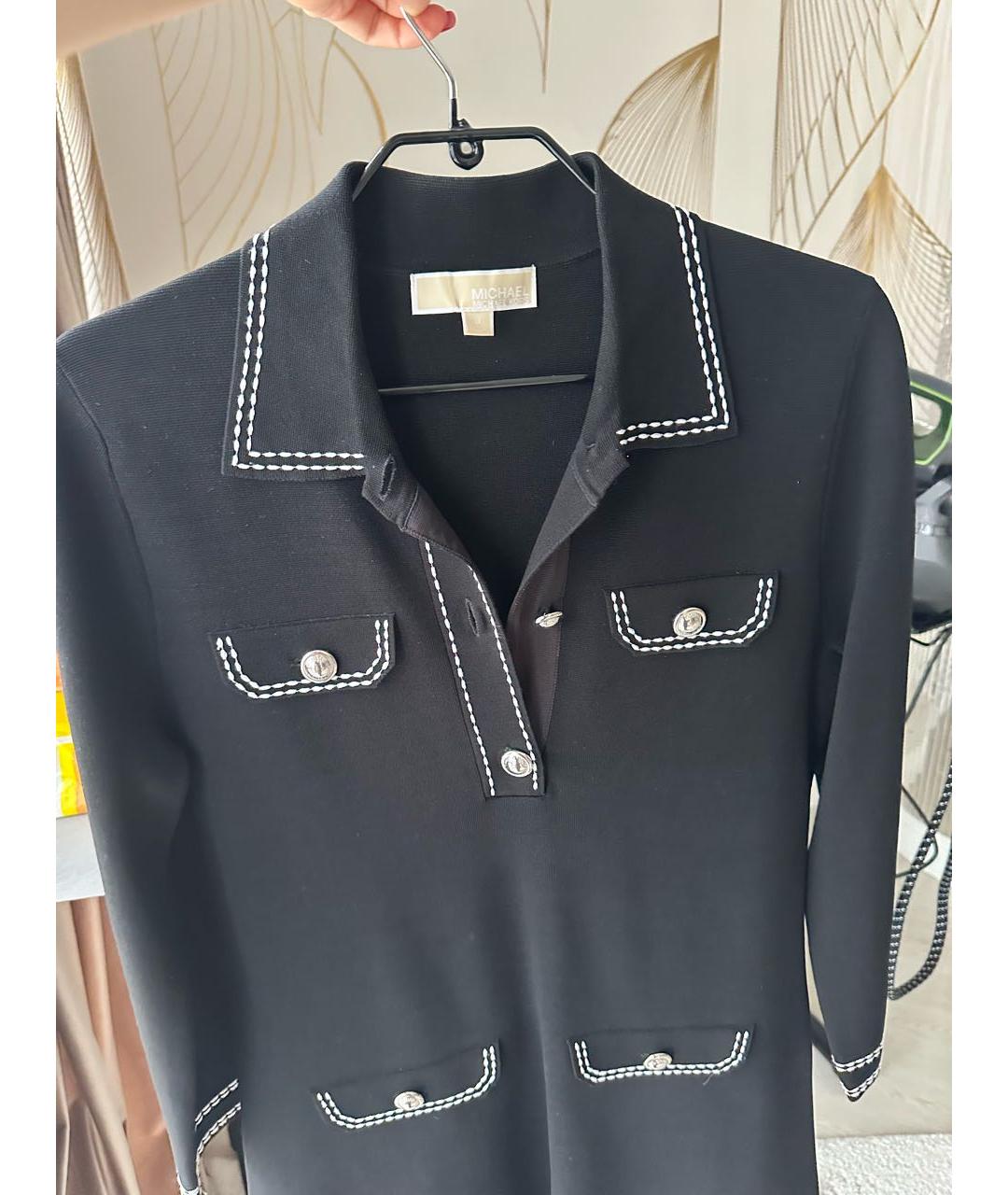 MICHAEL KORS Черное вискозное повседневное платье, фото 3