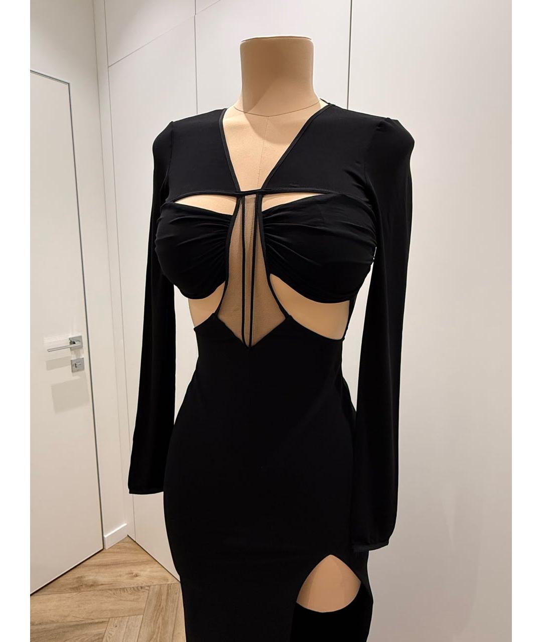 NENSI DOJAKA Черное вискозное вечернее платье, фото 8