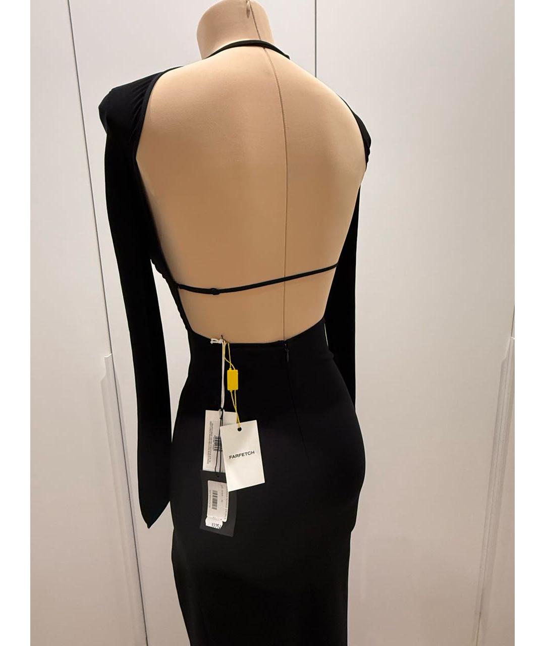 NENSI DOJAKA Черное вискозное вечернее платье, фото 4