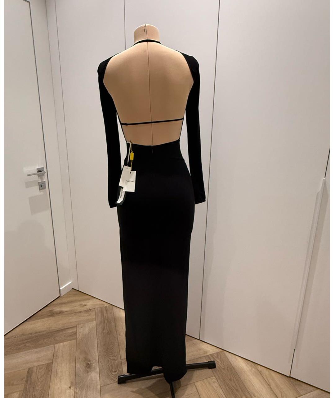 NENSI DOJAKA Черное вискозное вечернее платье, фото 2