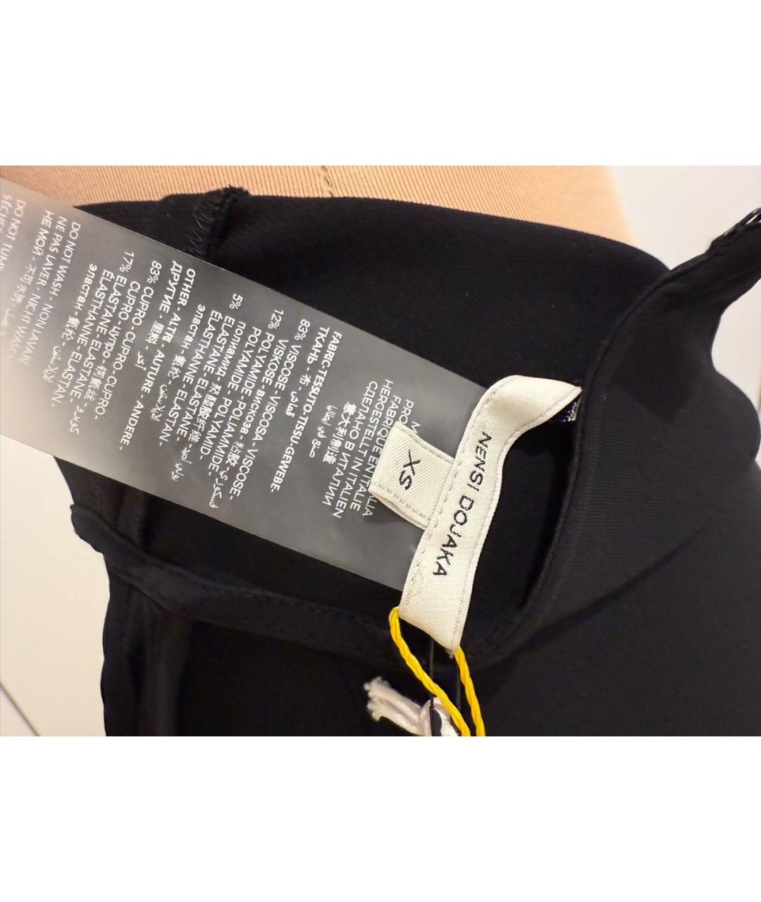 NENSI DOJAKA Черное вискозное вечернее платье, фото 6