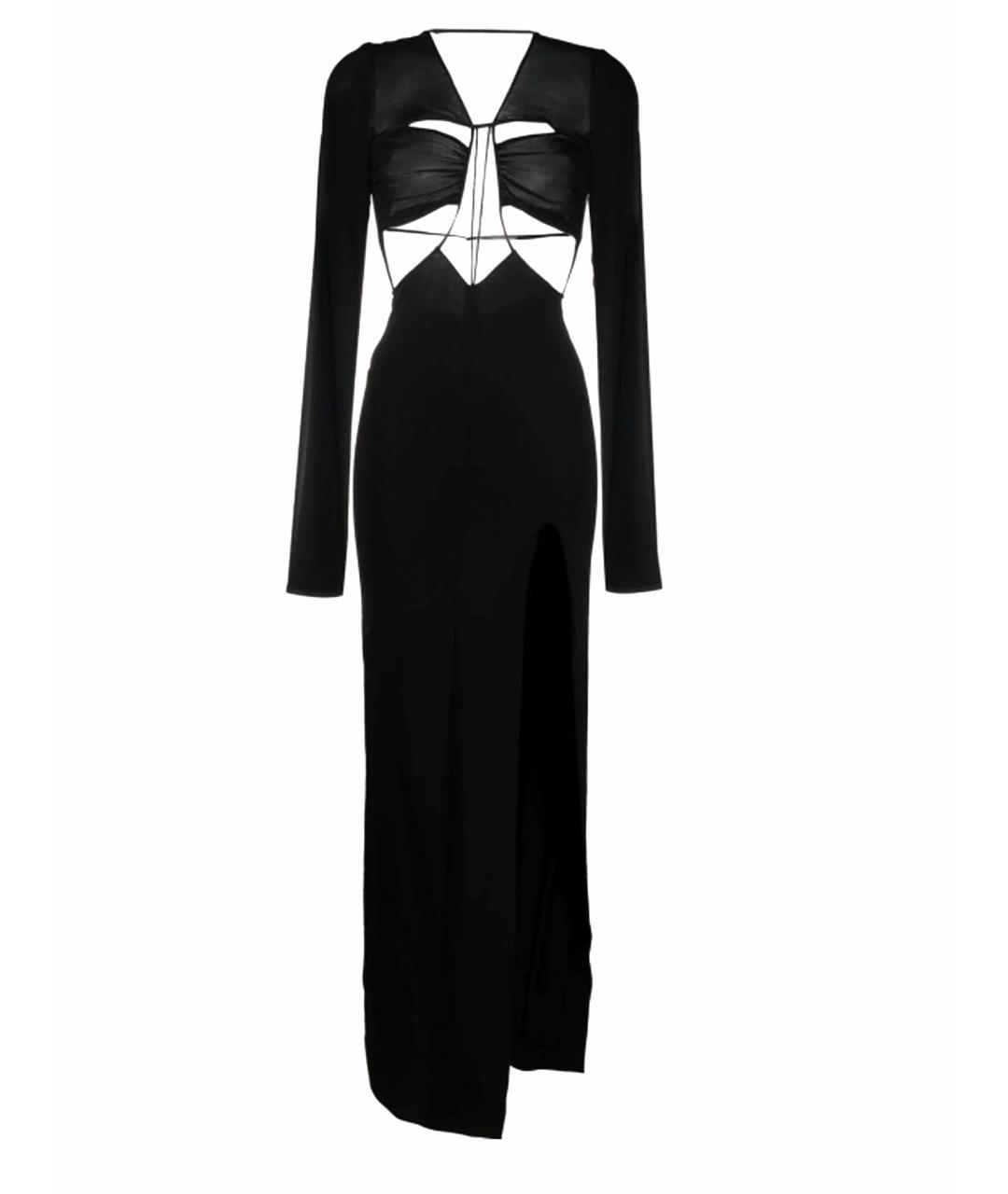 NENSI DOJAKA Черное вискозное вечернее платье, фото 1
