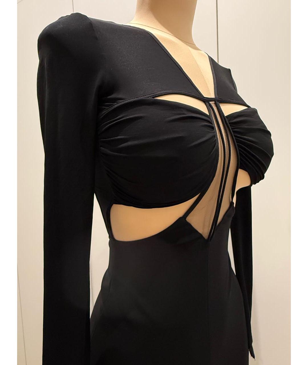 NENSI DOJAKA Черное вискозное вечернее платье, фото 3