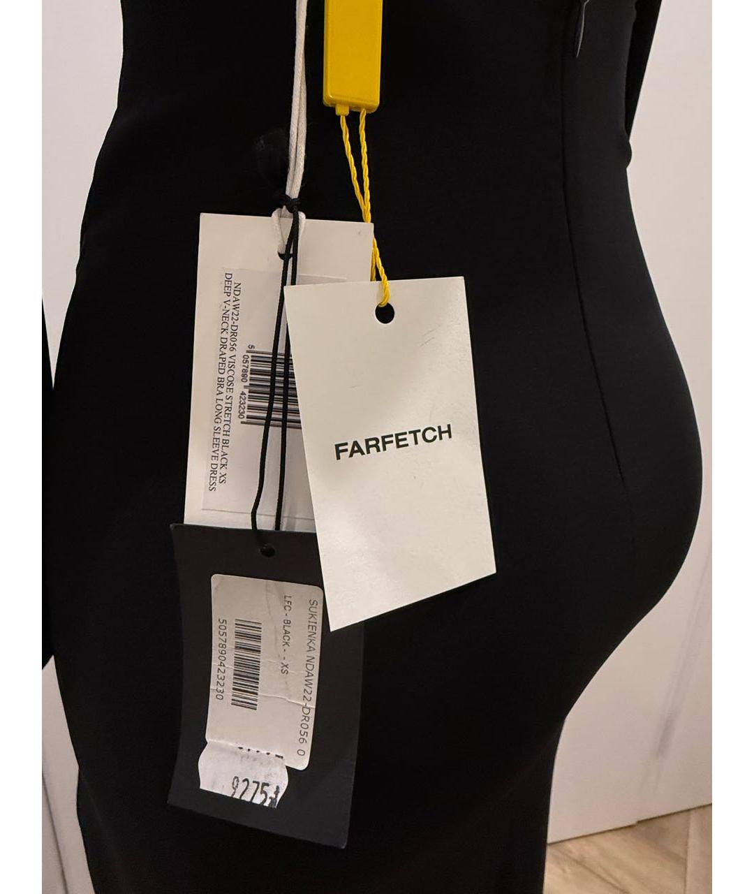 NENSI DOJAKA Черное вискозное вечернее платье, фото 7