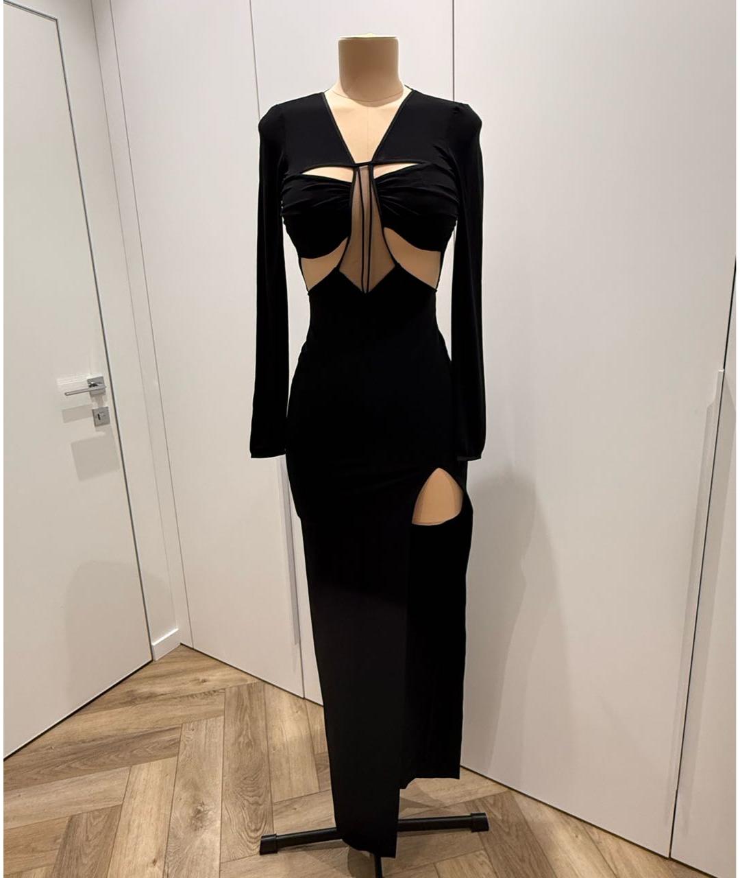 NENSI DOJAKA Черное вискозное вечернее платье, фото 9