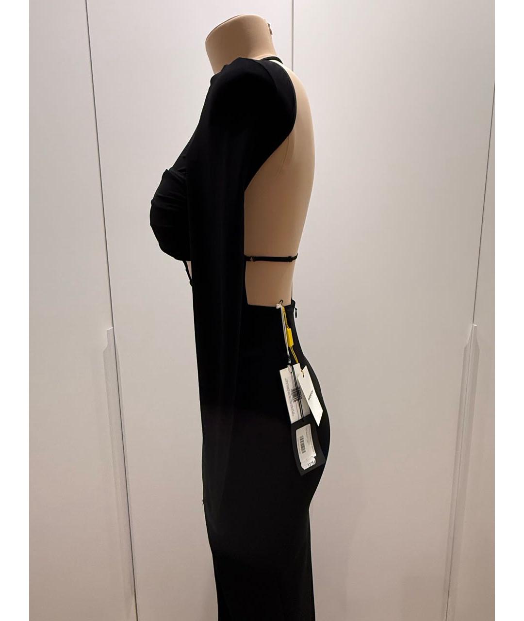 NENSI DOJAKA Черное вискозное вечернее платье, фото 5