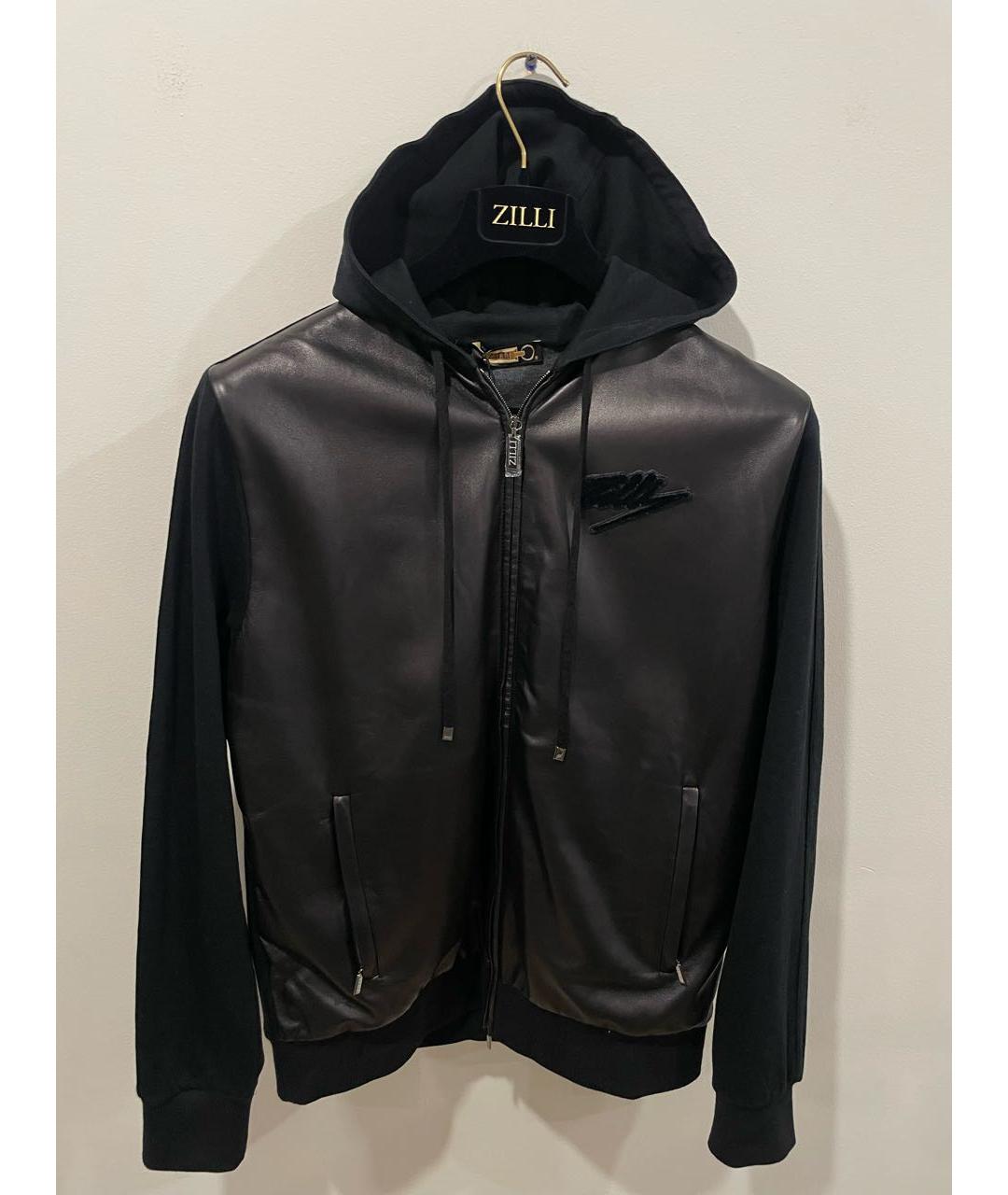ZILLI Черная кожаная куртка, фото 9