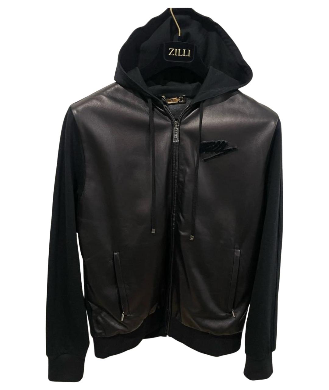 ZILLI Черная кожаная куртка, фото 1