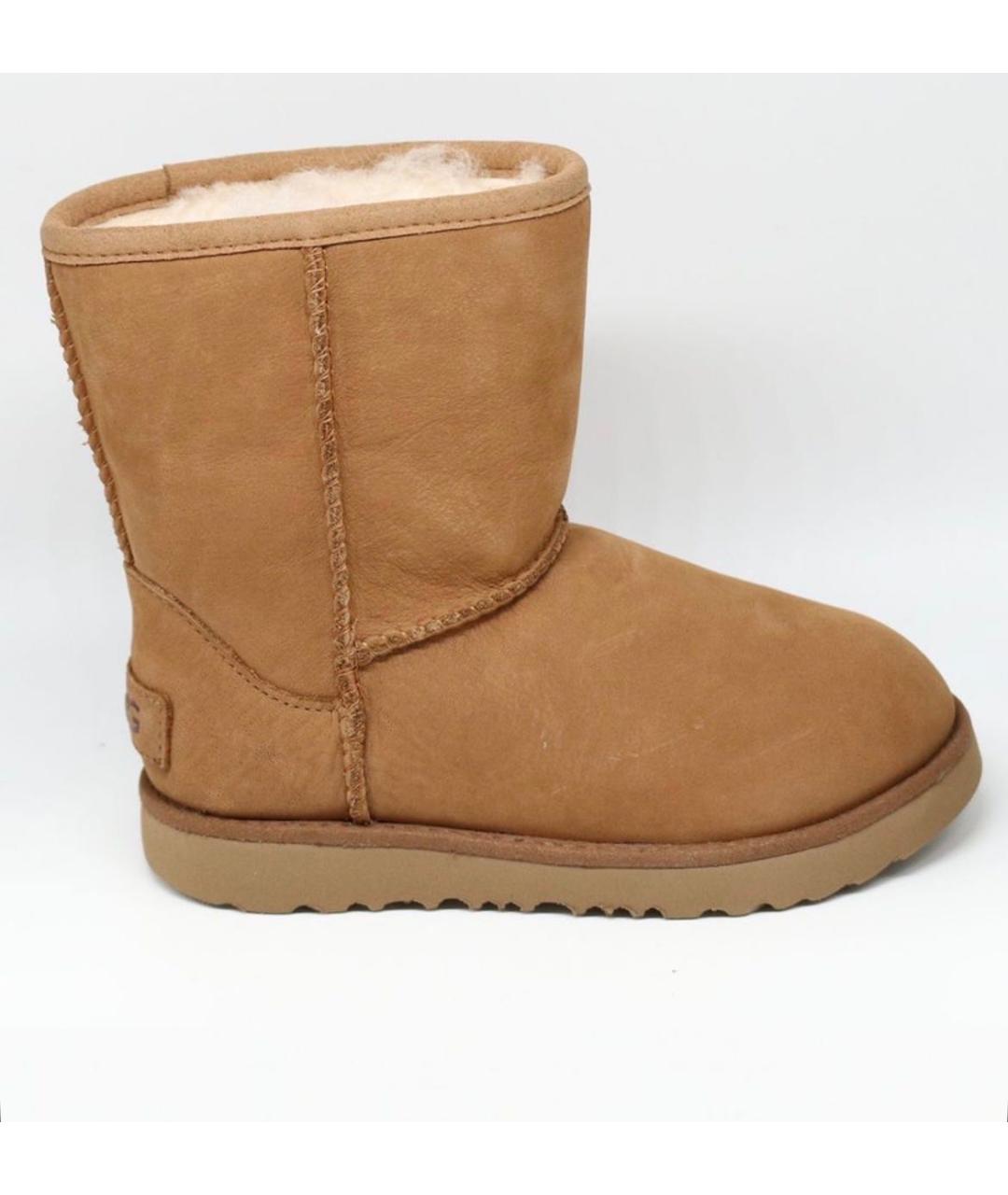 UGG AUSTRALIA Коричневые кожаные полусапоги, фото 3