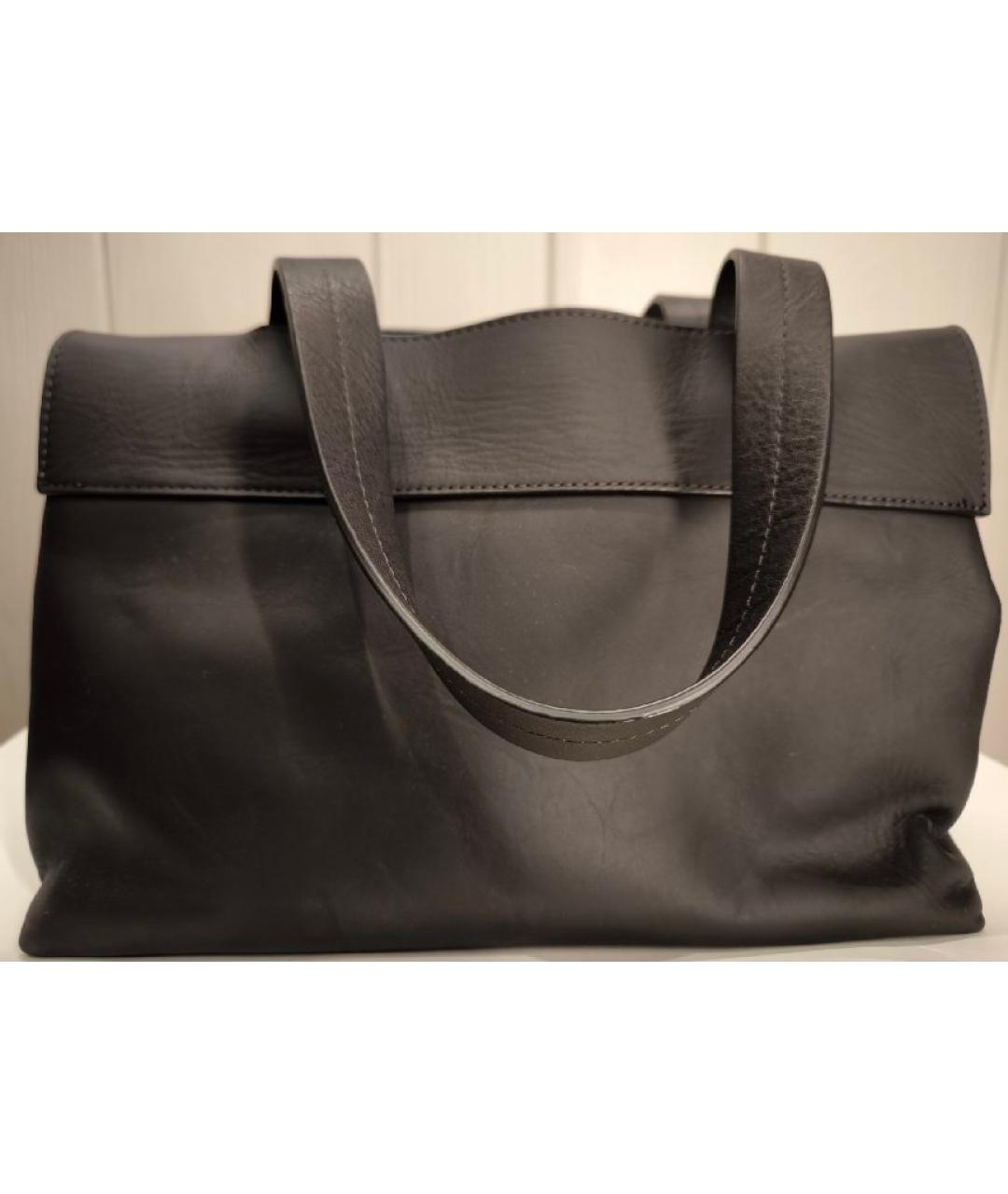 COS Коричневая кожаная сумка тоут, фото 2