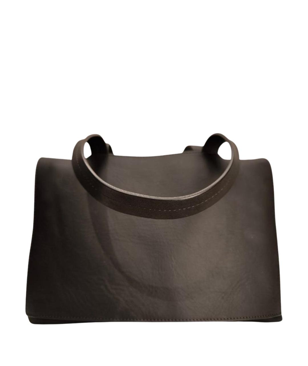 COS Коричневая кожаная сумка тоут, фото 11