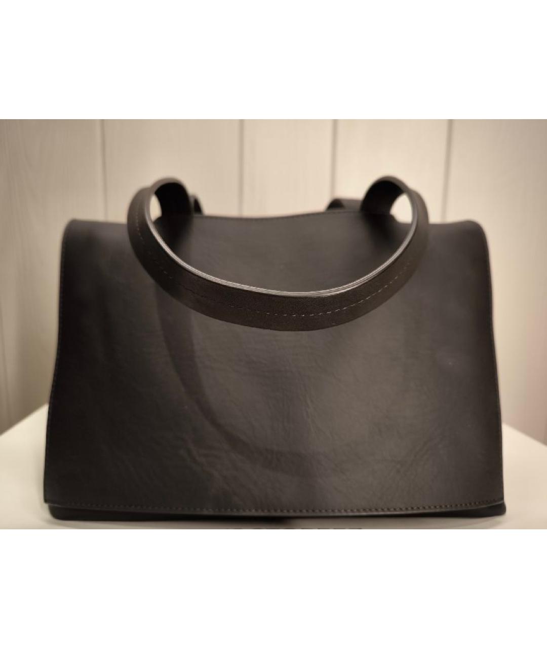 COS Коричневая кожаная сумка тоут, фото 9