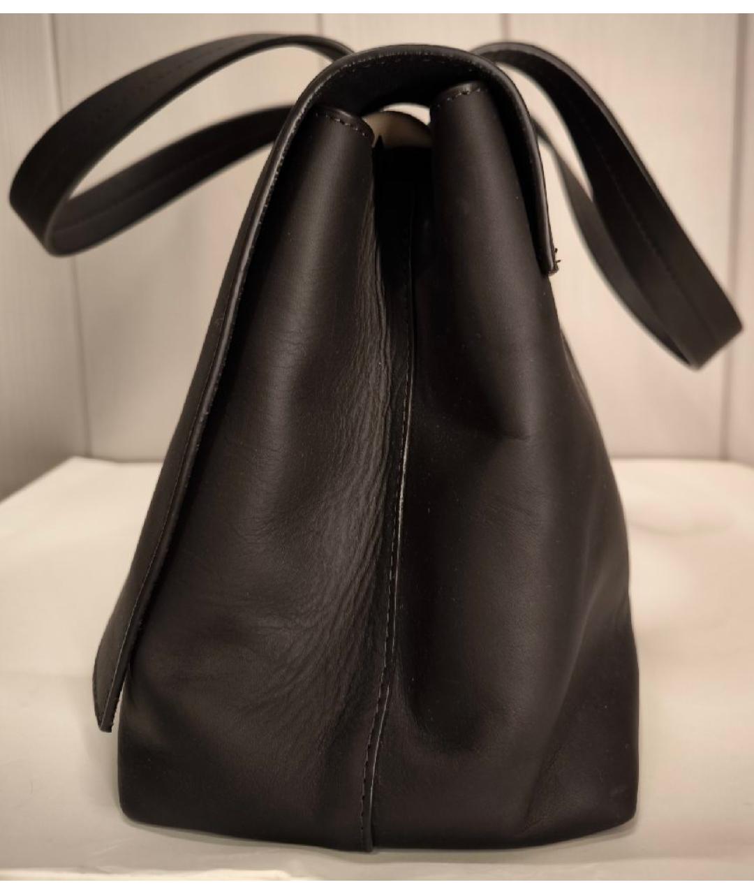 COS Коричневая кожаная сумка тоут, фото 5