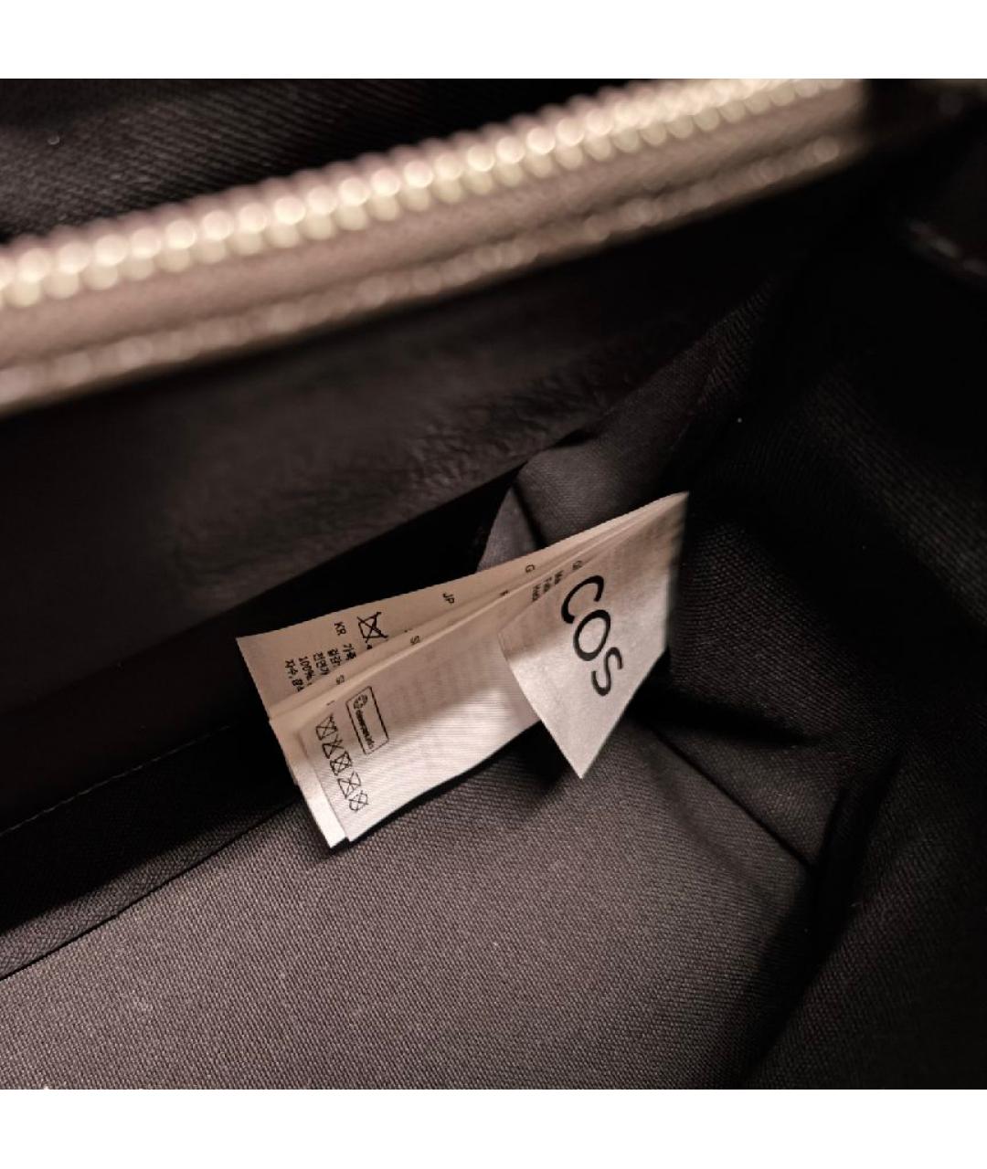 COS Коричневая кожаная сумка тоут, фото 7