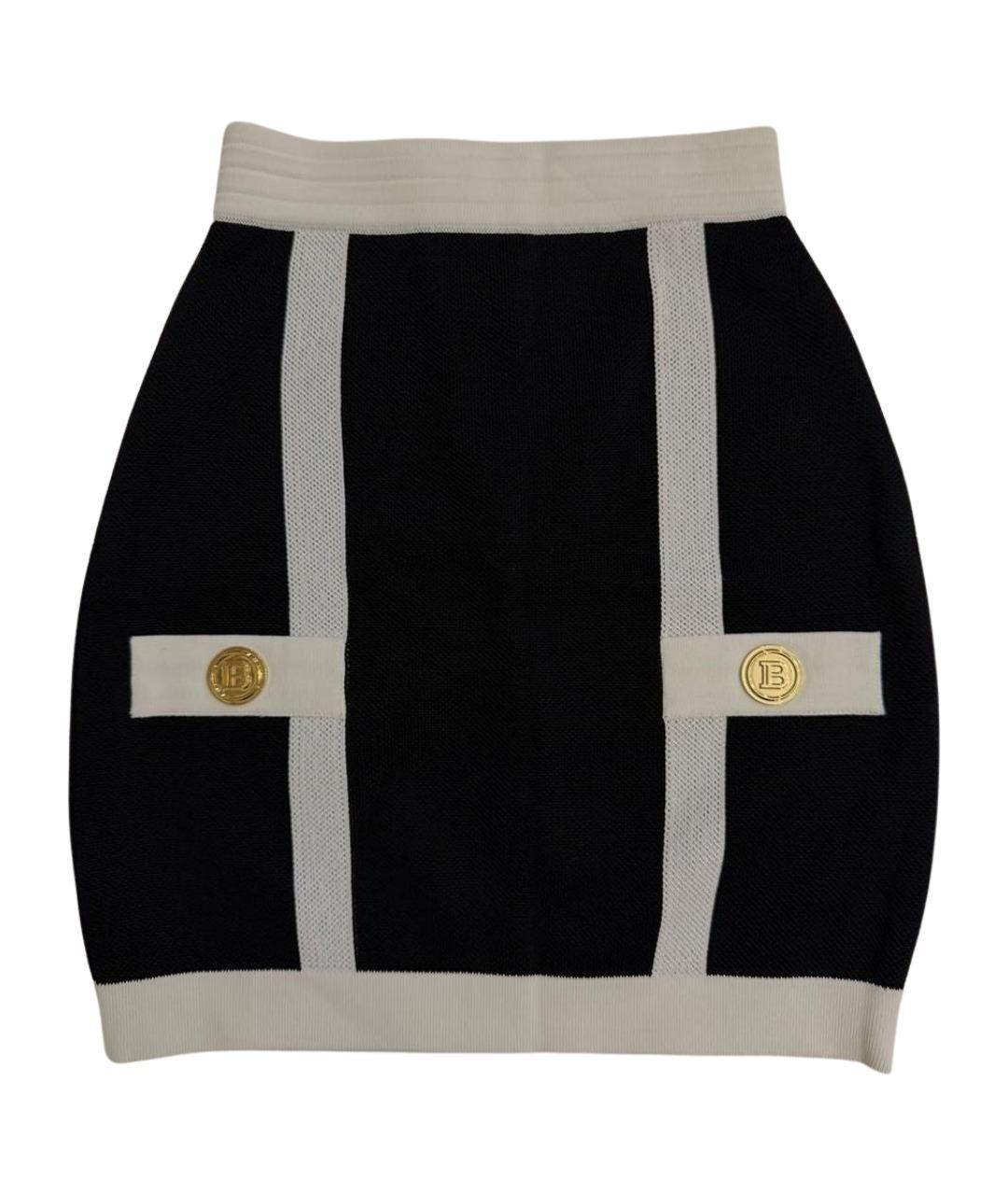 BALMAIN Черная юбка мини, фото 1