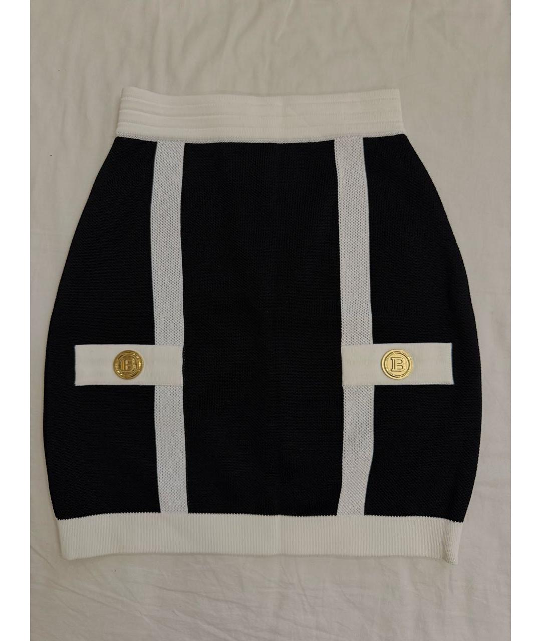 BALMAIN Черная юбка мини, фото 6