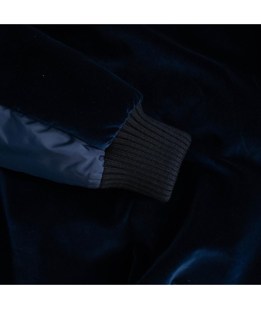 MONCLER Темно-синий полиамидовый пуховик, фото 5