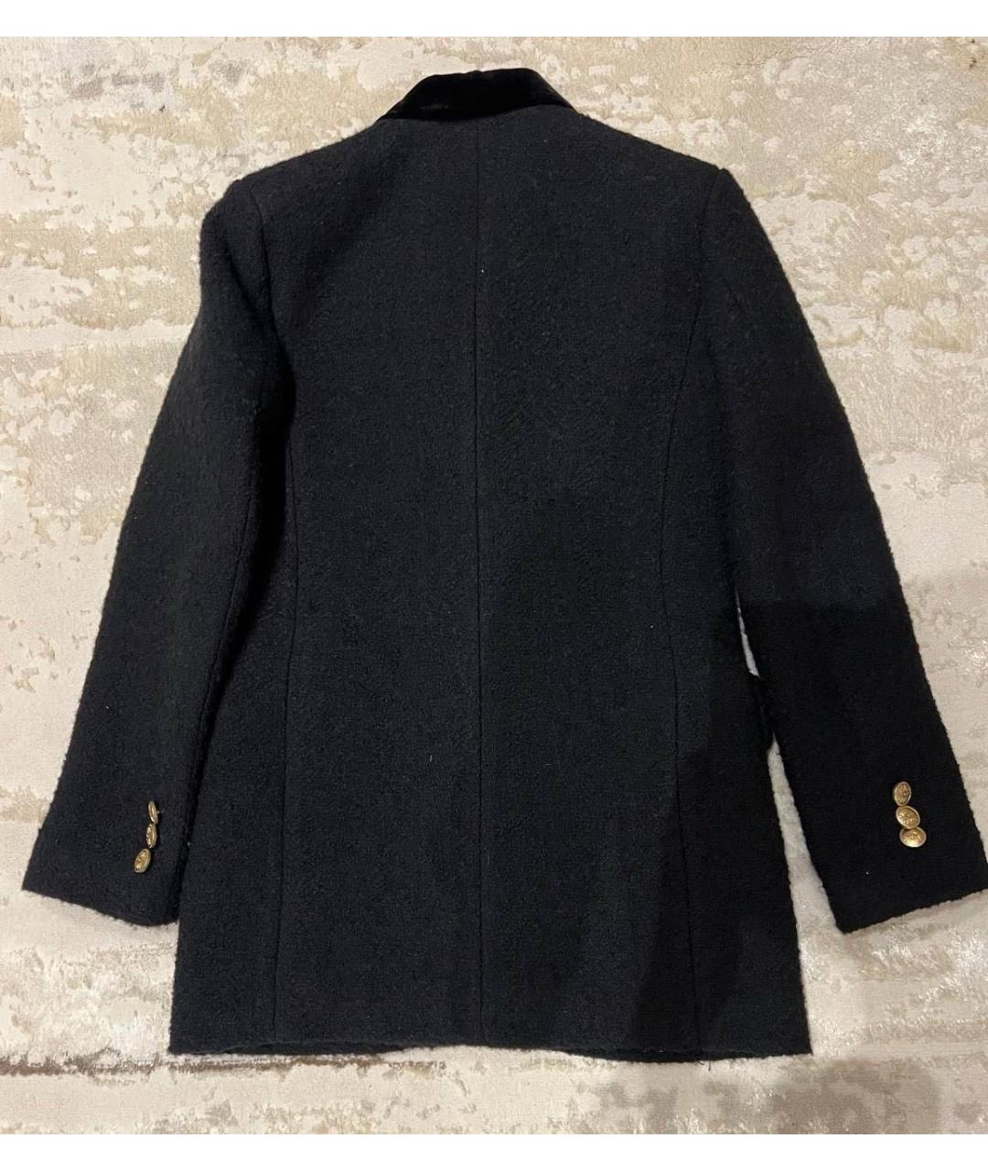 SANDRO Черный хлопковый жакет/пиджак, фото 2