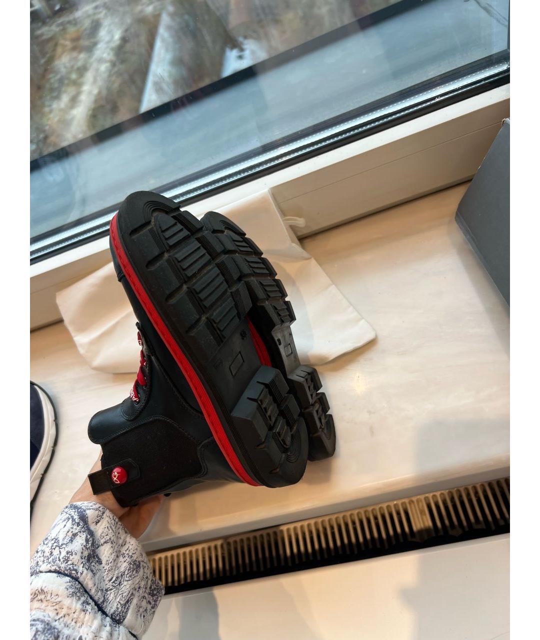 DOLCE&GABBANA Черные кожаные ботинки, фото 6