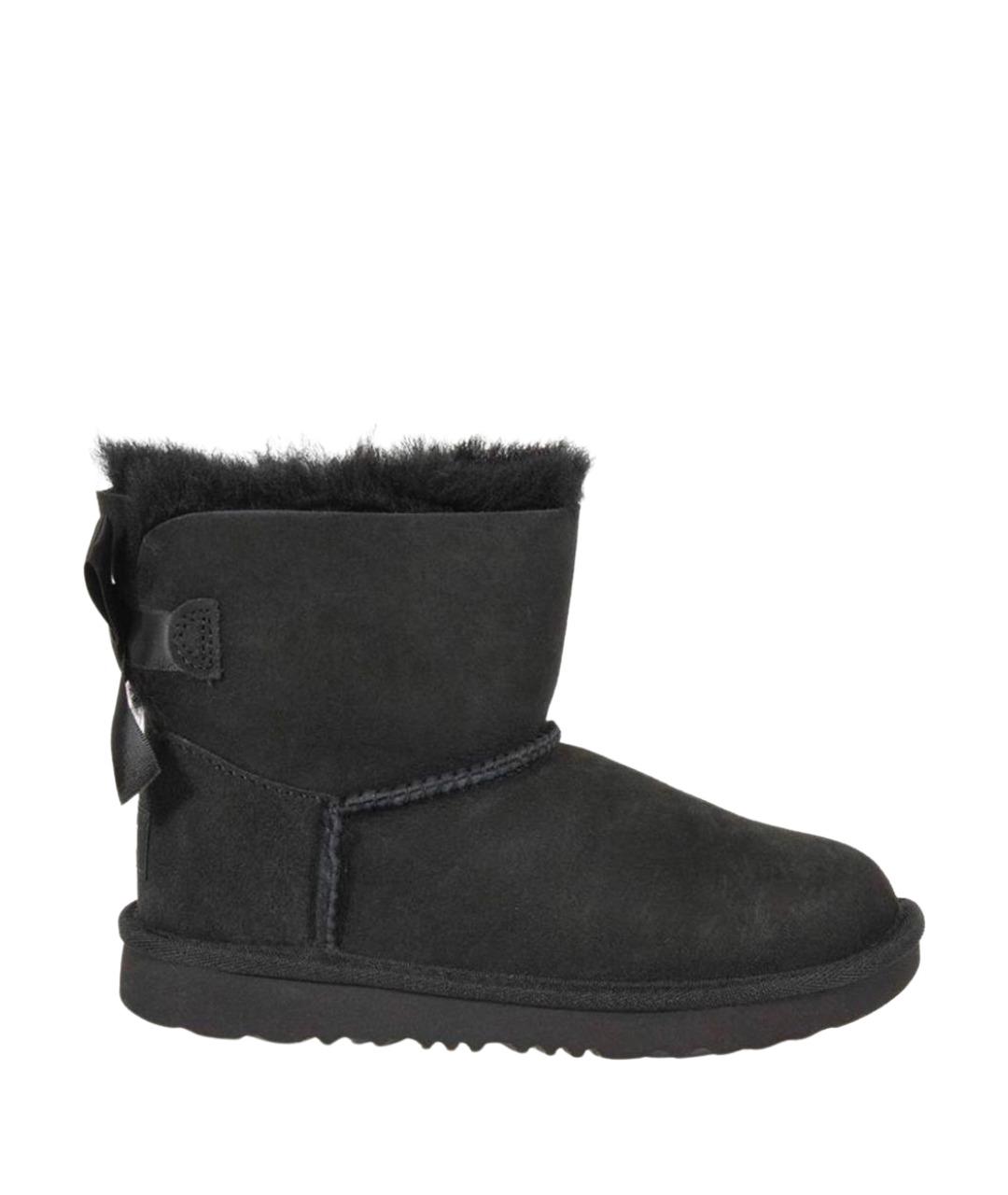 UGG AUSTRALIA Черные кожаные полусапоги, фото 1