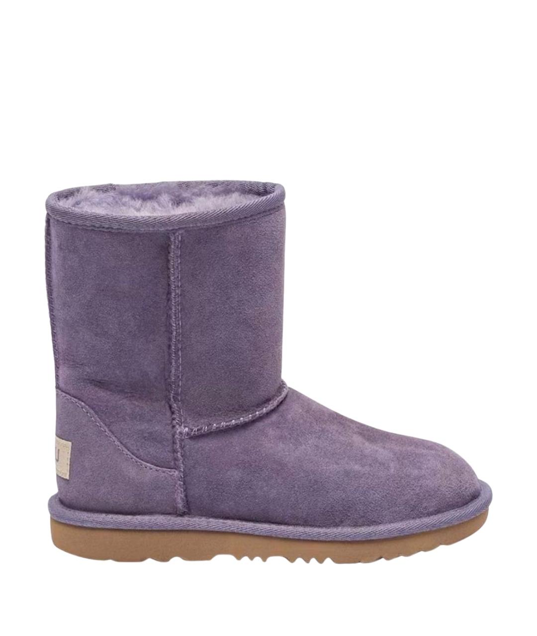 UGG AUSTRALIA Фиолетовые кожаные полусапоги, фото 1