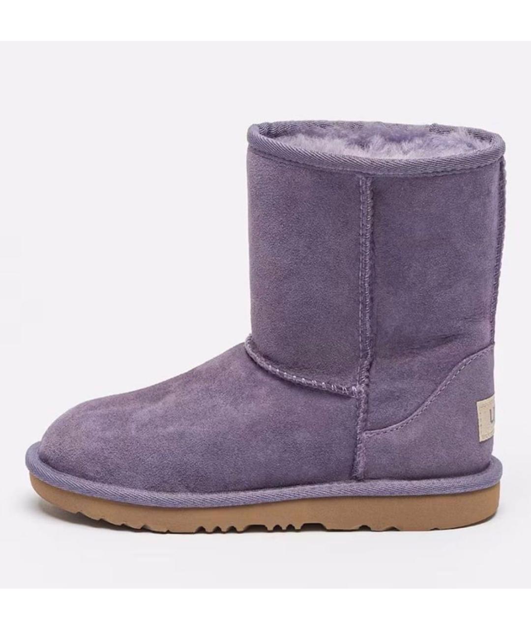 UGG AUSTRALIA Фиолетовые кожаные полусапоги, фото 3