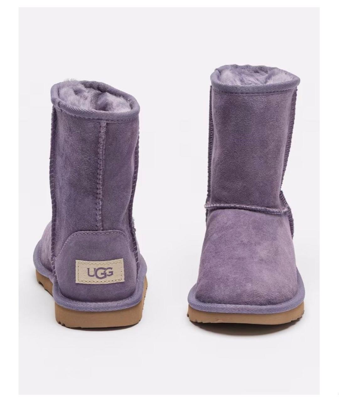 UGG AUSTRALIA Фиолетовые кожаные полусапоги, фото 2