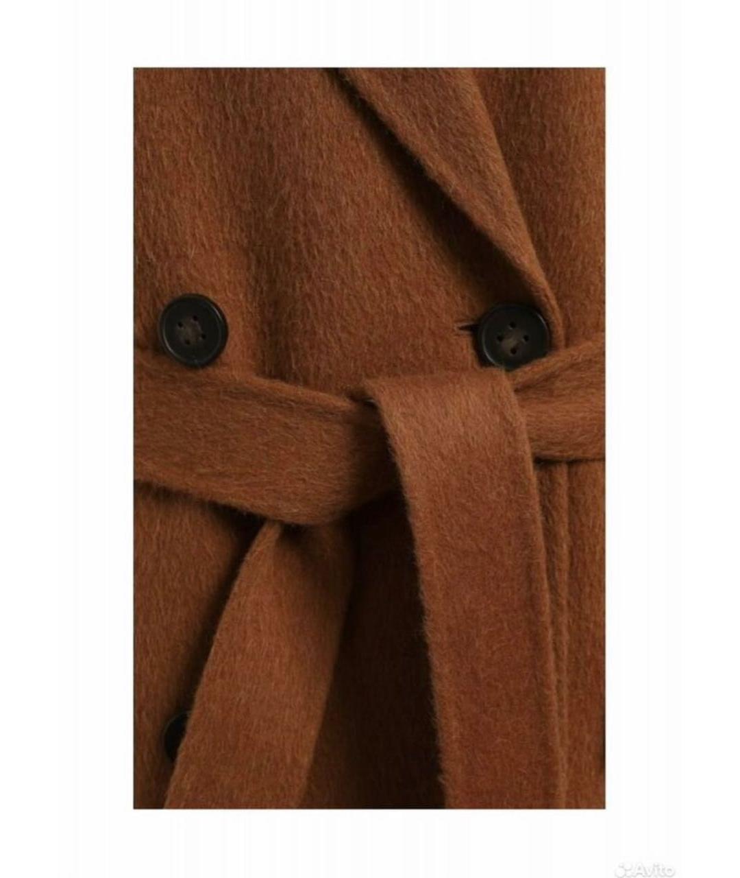 ACNE STUDIOS Коричневое шерстяное пальто, фото 8