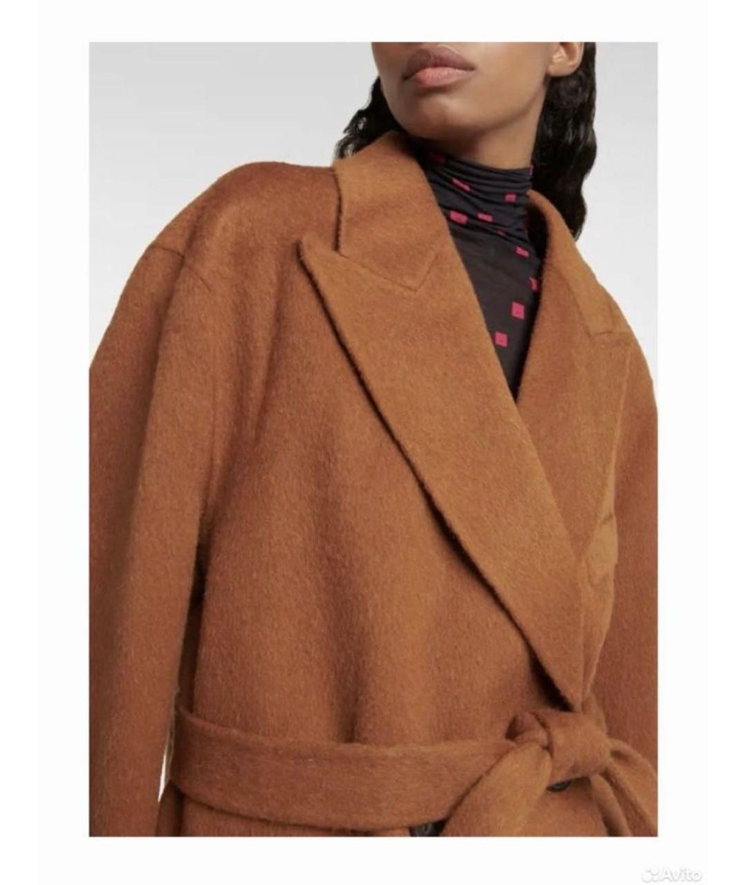 ACNE STUDIOS Коричневое шерстяное пальто, фото 6