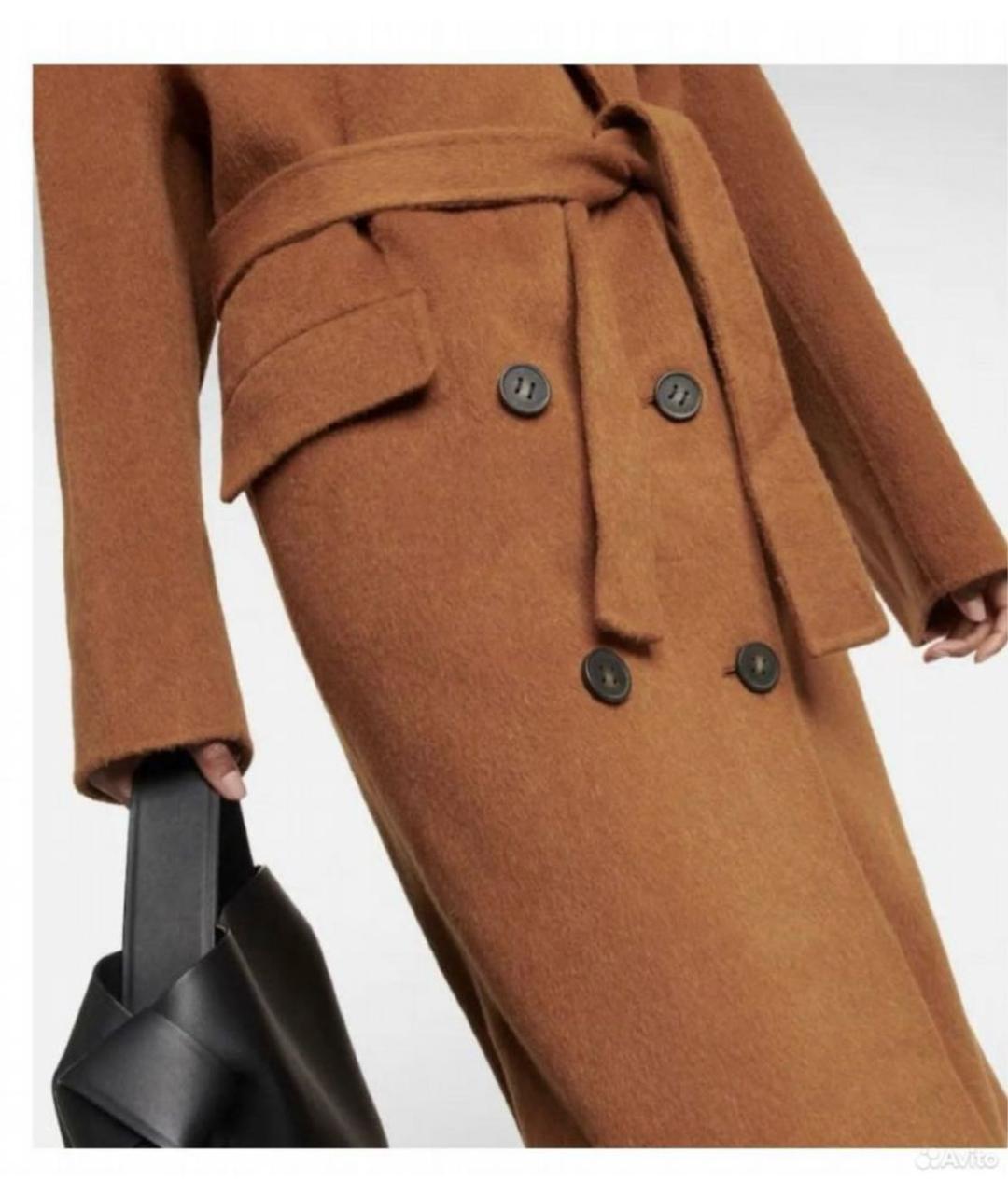 ACNE STUDIOS Коричневое шерстяное пальто, фото 3