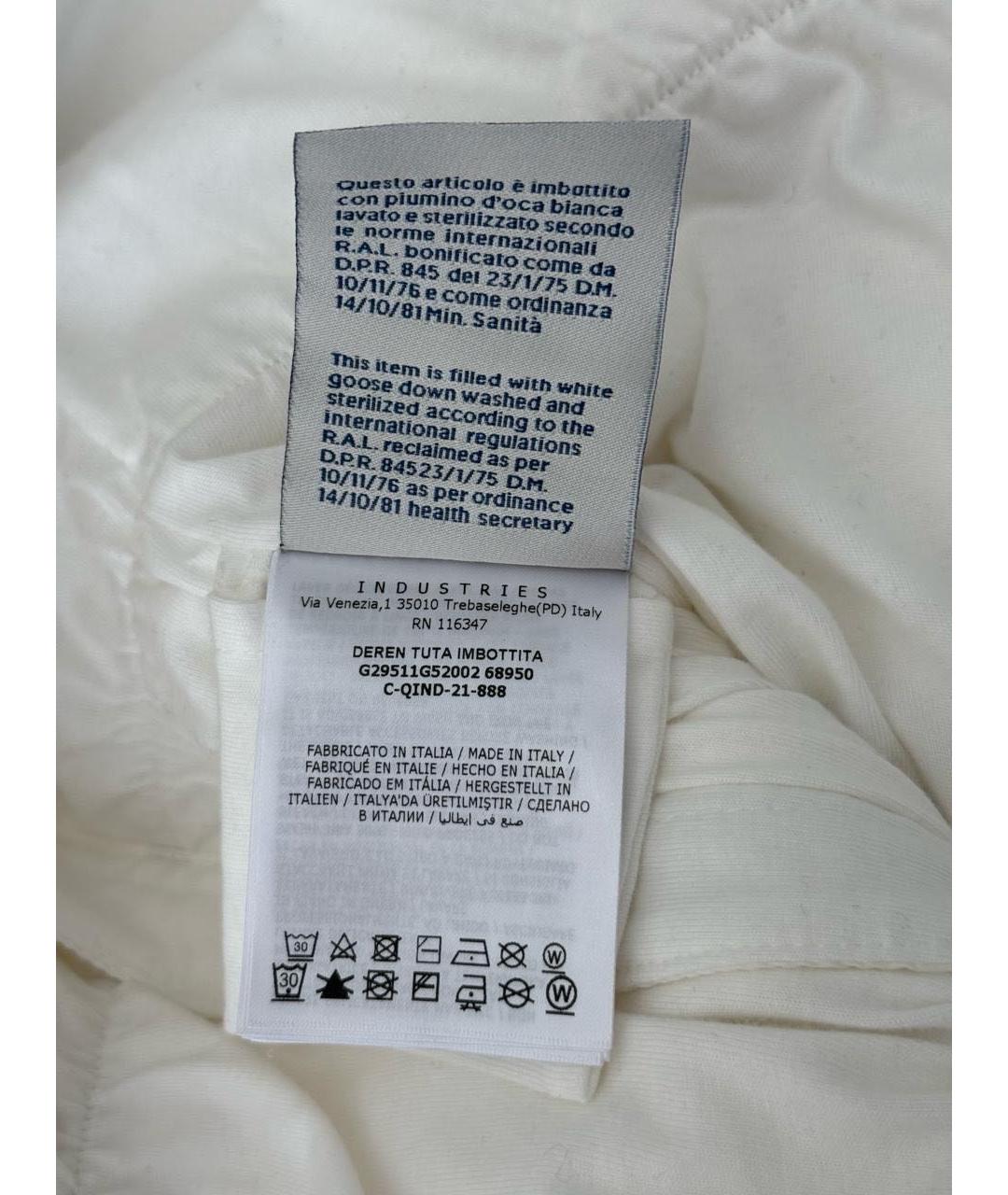 MONCLER KIDS Белый комбинезон, фото 5