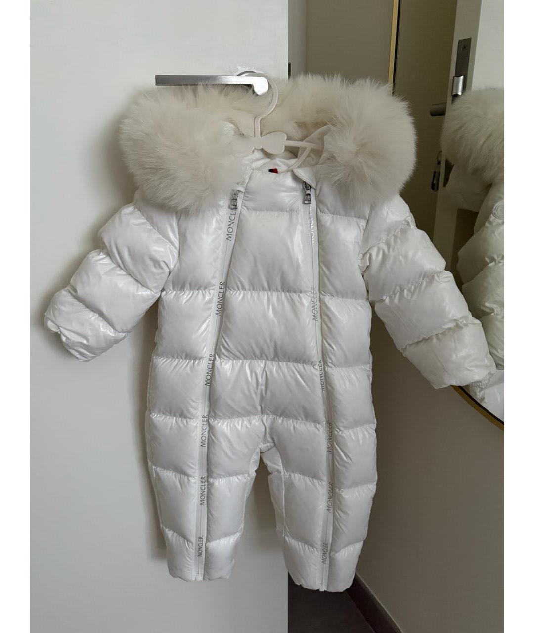 MONCLER KIDS Белый комбинезон, фото 9
