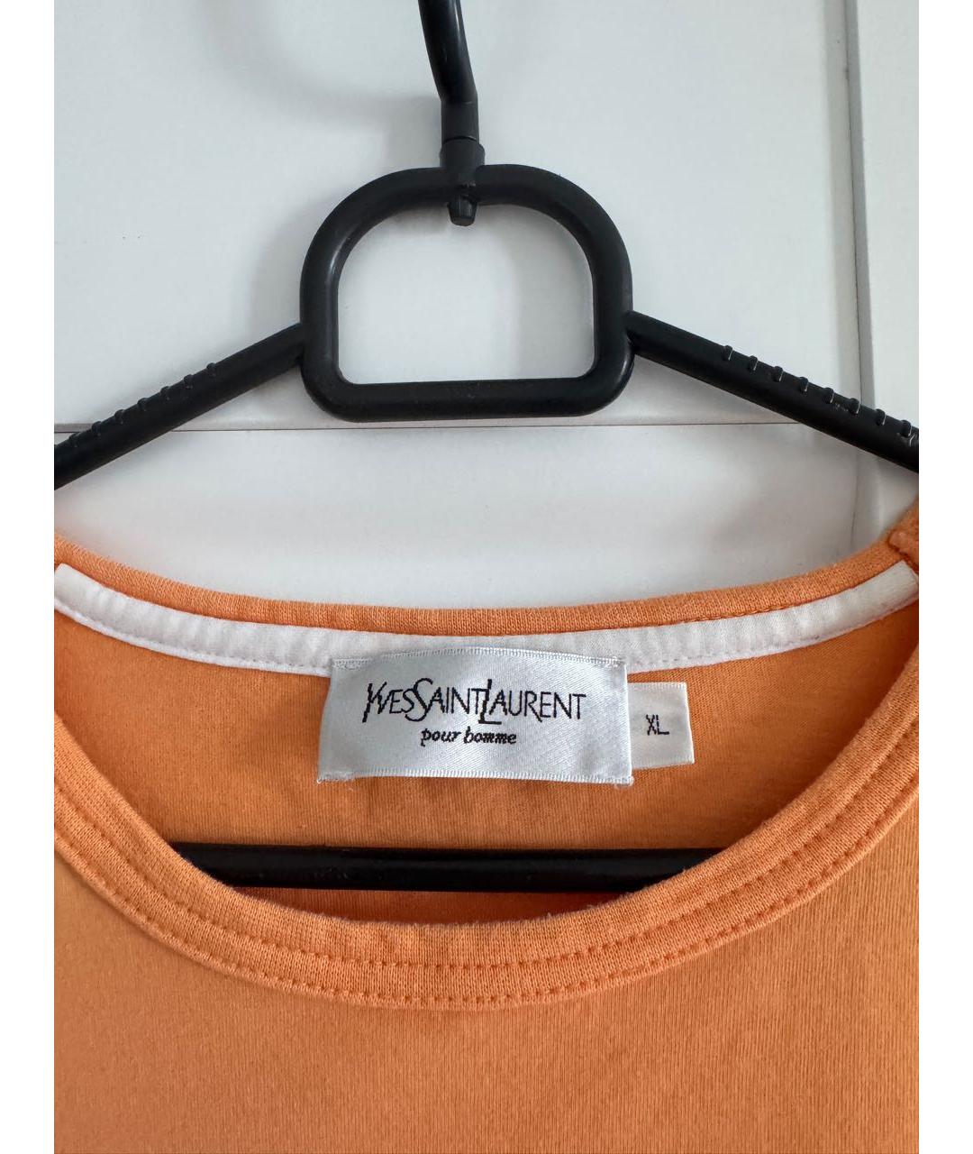 YVES SAINT LAURENT VINTAGE Оранжевая футболка, фото 4