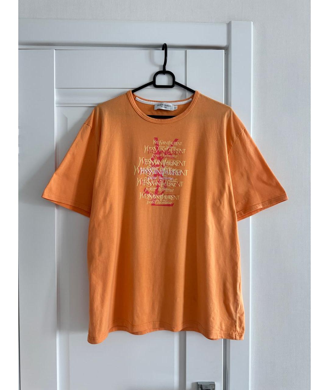 YVES SAINT LAURENT VINTAGE Оранжевая футболка, фото 1