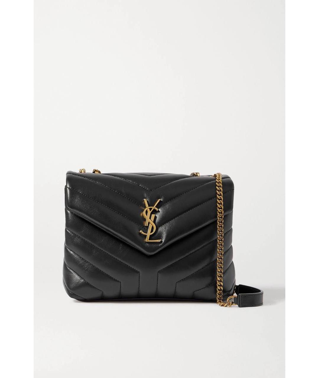 SAINT LAURENT Черная кожаная сумка через плечо, фото 6