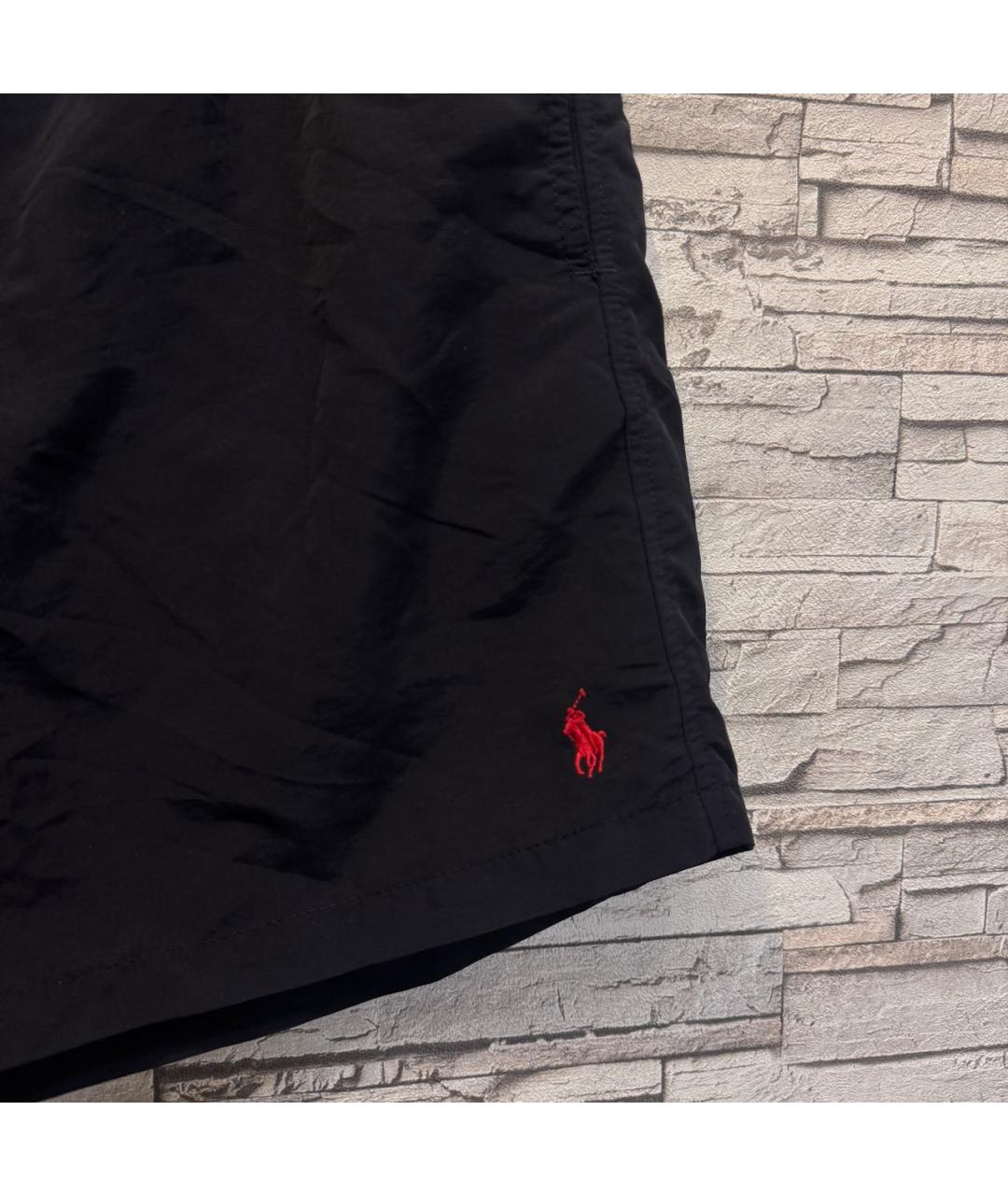 POLO RALPH LAUREN Черные полиэстеровые шорты, фото 4