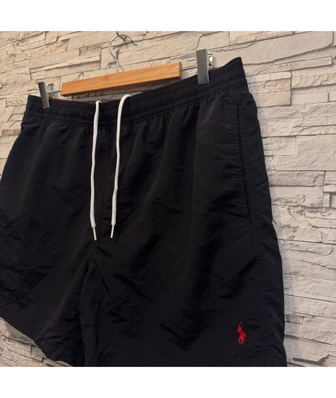 POLO RALPH LAUREN Черные полиэстеровые шорты, фото 6