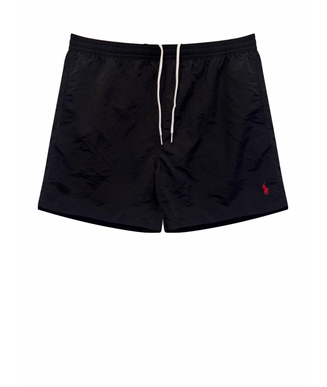 POLO RALPH LAUREN Черные полиэстеровые шорты, фото 1