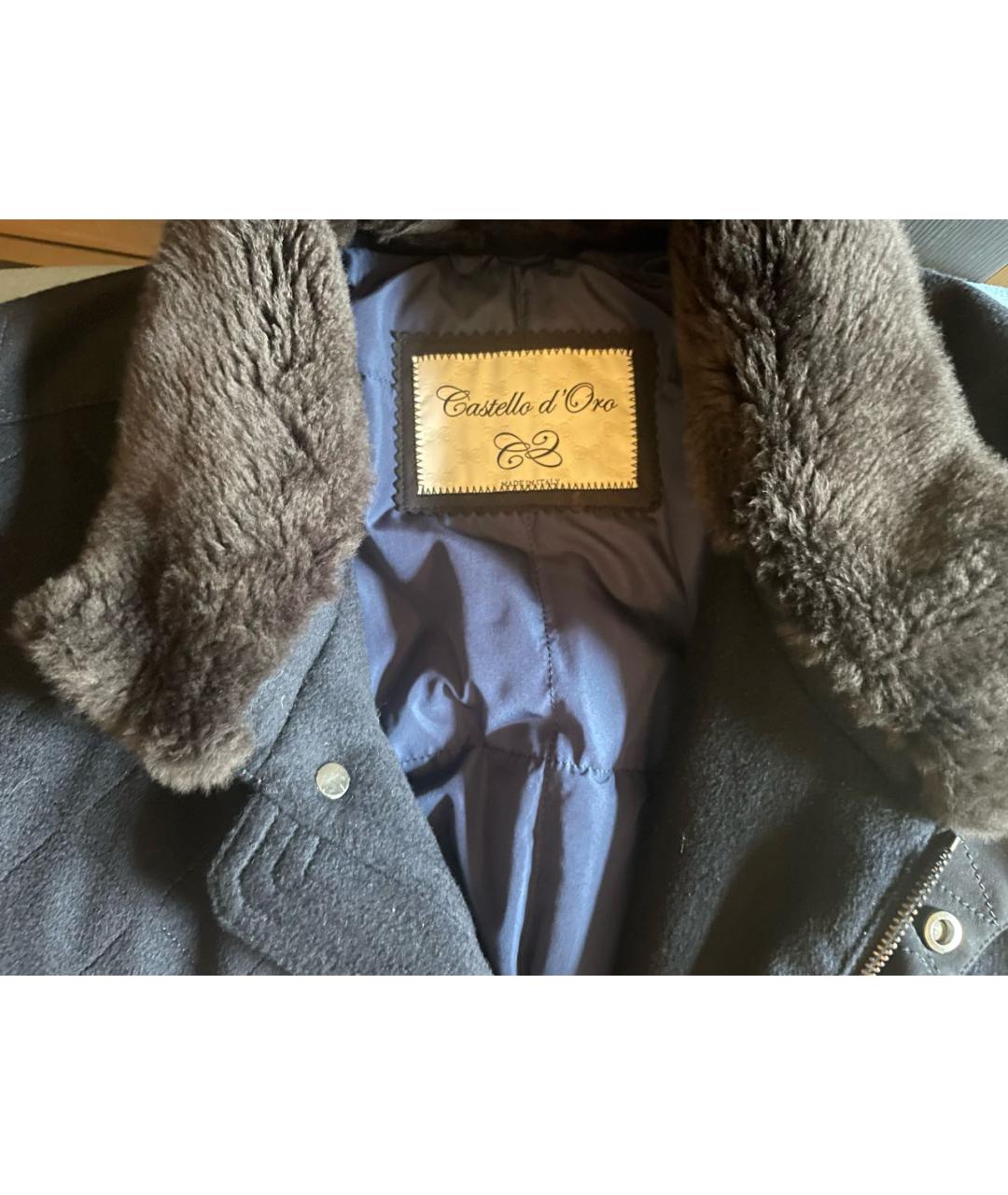 Castello d'Oro Черный кашемировый пуховик, фото 3