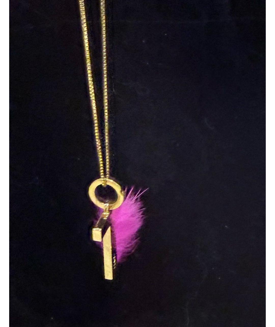 FENDI Золотая латунная подвеска, фото 9