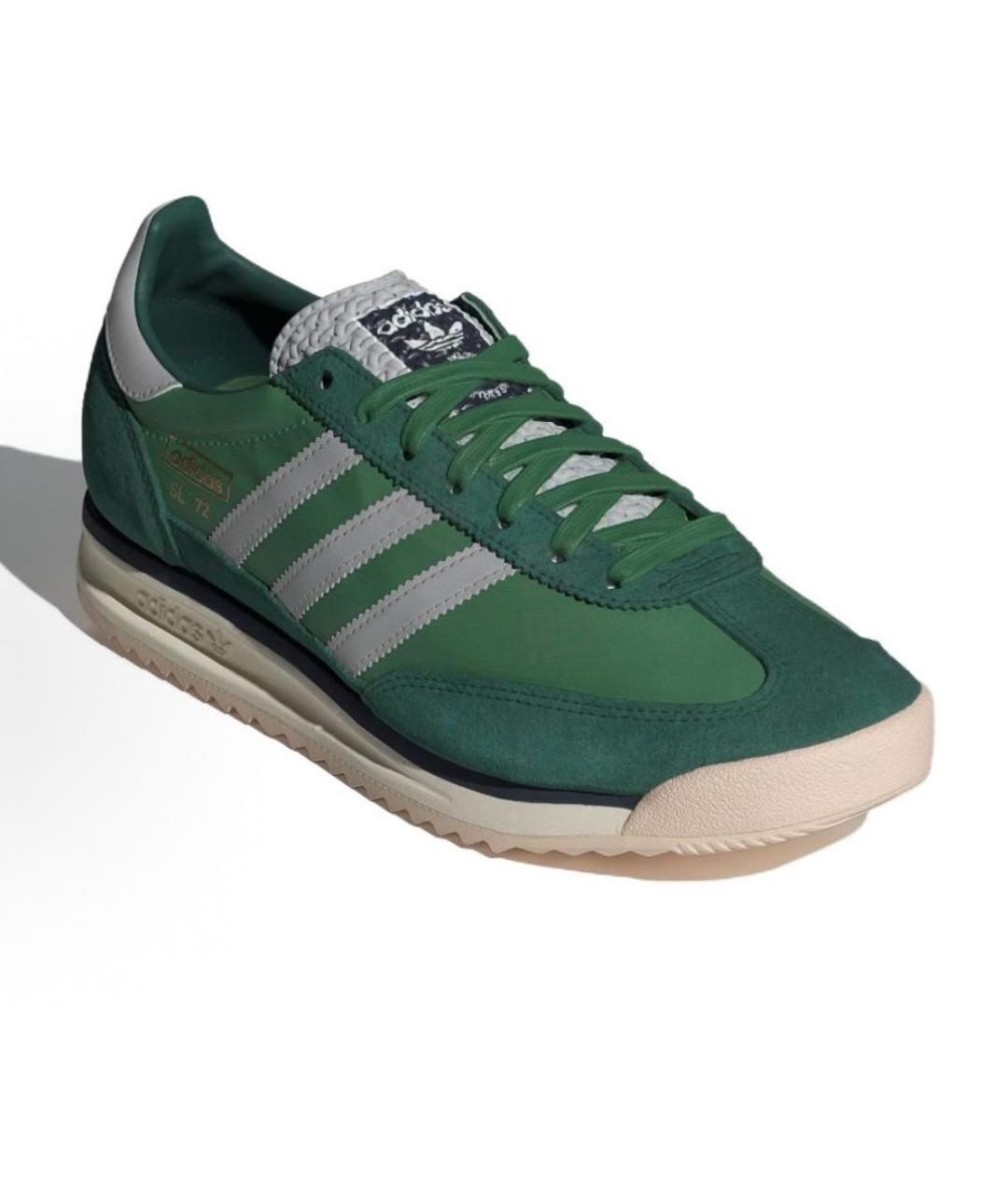 ADIDAS Зеленые замшевые низкие кроссовки / кеды, фото 2