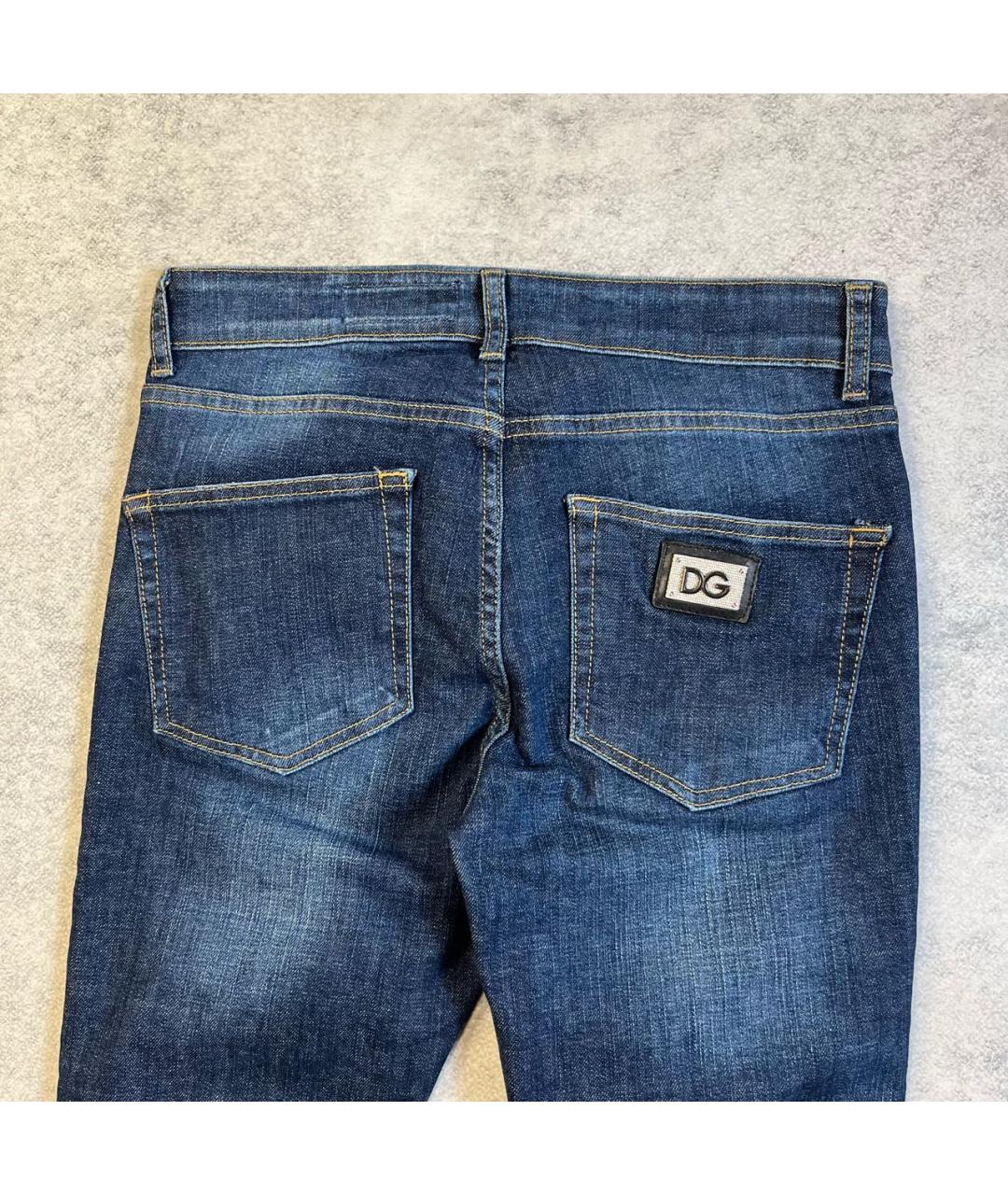 DOLCE&GABBANA Синие хлопковые джинсы скинни, фото 6