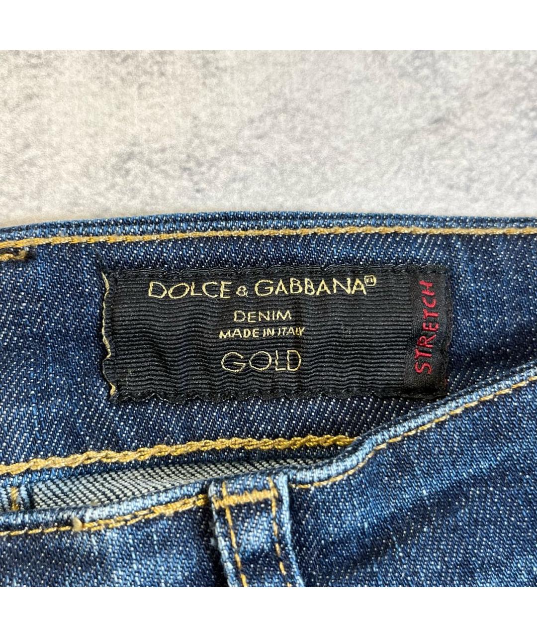 DOLCE&GABBANA Синие хлопковые джинсы скинни, фото 7