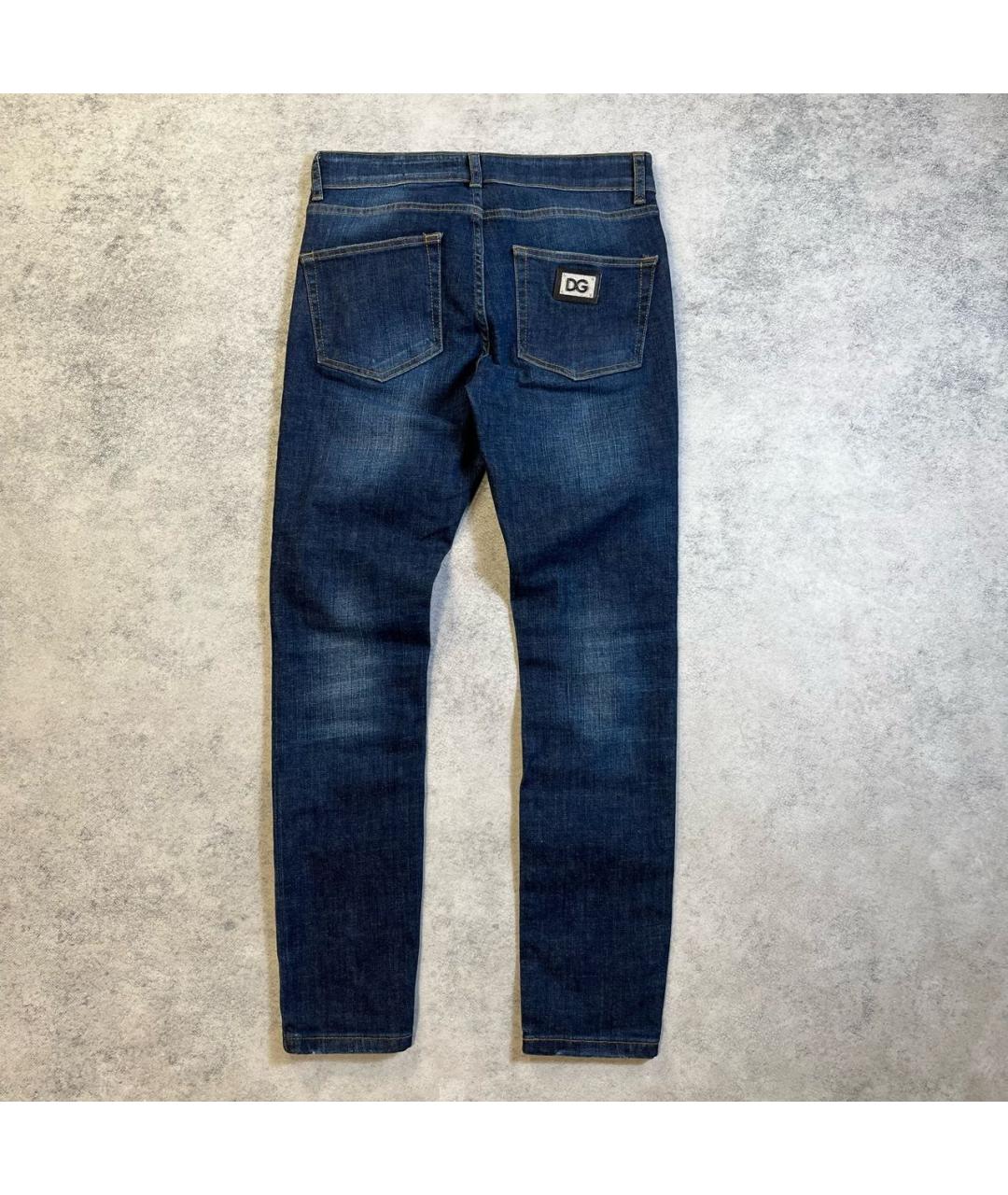 DOLCE&GABBANA Синие хлопковые джинсы скинни, фото 4